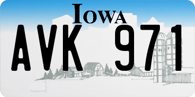 IA license plate AVK971