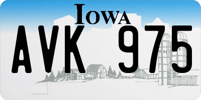 IA license plate AVK975