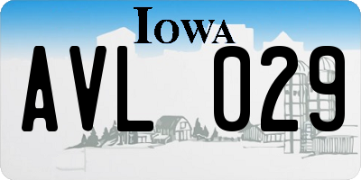 IA license plate AVL029