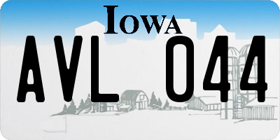 IA license plate AVL044