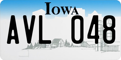 IA license plate AVL048