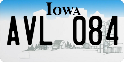 IA license plate AVL084
