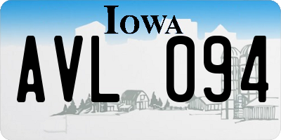 IA license plate AVL094