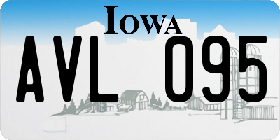 IA license plate AVL095