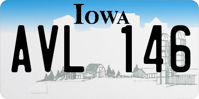 IA license plate AVL146