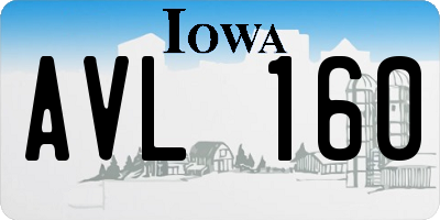 IA license plate AVL160