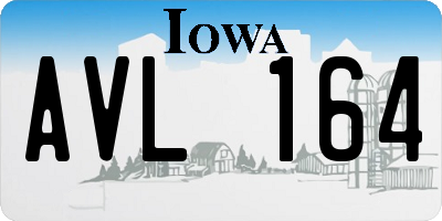 IA license plate AVL164