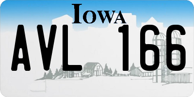 IA license plate AVL166