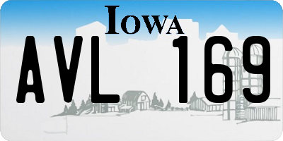 IA license plate AVL169