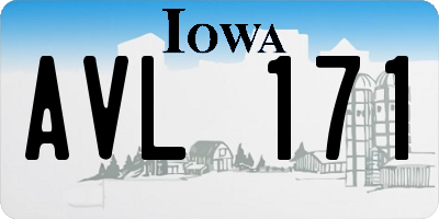 IA license plate AVL171