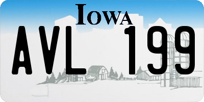 IA license plate AVL199