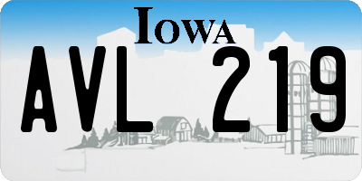 IA license plate AVL219