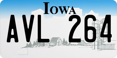 IA license plate AVL264