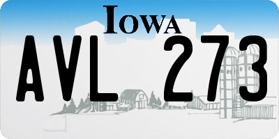 IA license plate AVL273