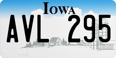 IA license plate AVL295