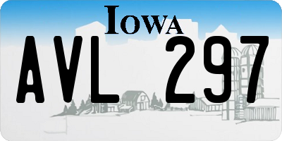 IA license plate AVL297