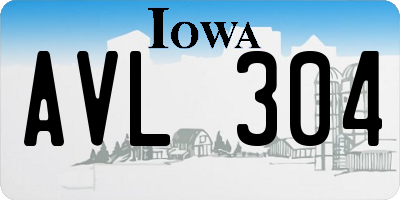 IA license plate AVL304