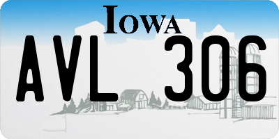 IA license plate AVL306