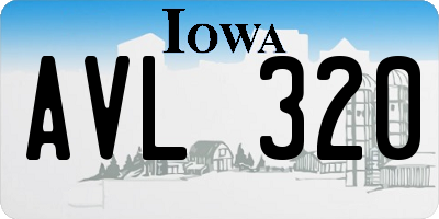 IA license plate AVL320