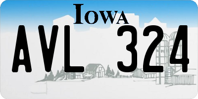 IA license plate AVL324