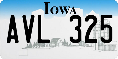 IA license plate AVL325
