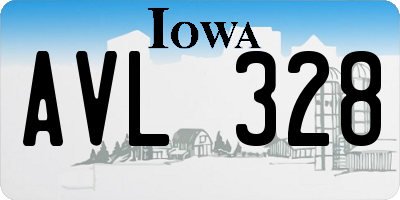 IA license plate AVL328
