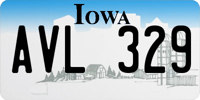 IA license plate AVL329