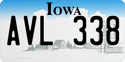 IA license plate AVL338
