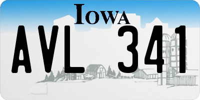 IA license plate AVL341