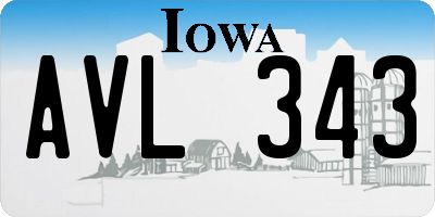 IA license plate AVL343