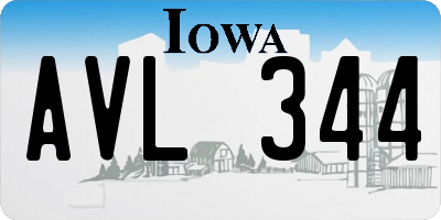 IA license plate AVL344