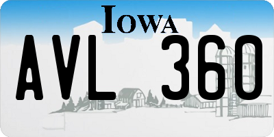 IA license plate AVL360