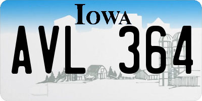 IA license plate AVL364