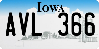 IA license plate AVL366