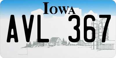 IA license plate AVL367