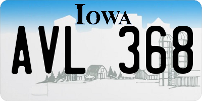 IA license plate AVL368