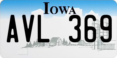 IA license plate AVL369