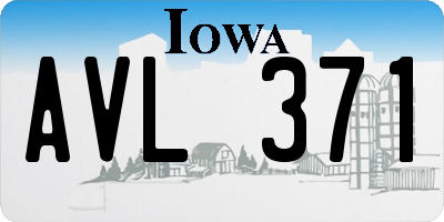 IA license plate AVL371
