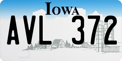 IA license plate AVL372