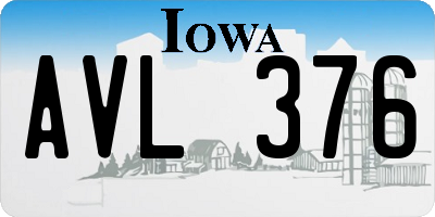 IA license plate AVL376