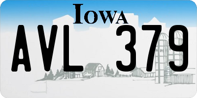 IA license plate AVL379