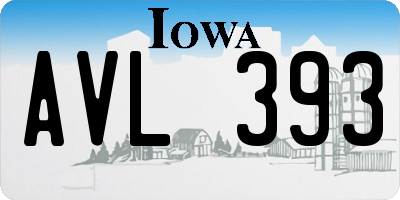 IA license plate AVL393