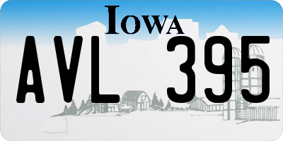 IA license plate AVL395