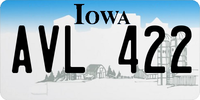 IA license plate AVL422