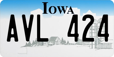 IA license plate AVL424