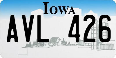 IA license plate AVL426