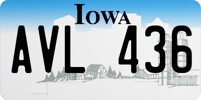 IA license plate AVL436