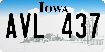 IA license plate AVL437