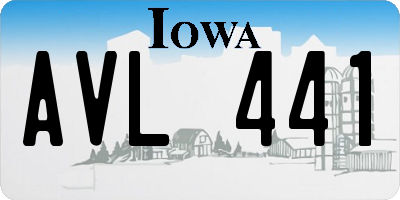 IA license plate AVL441