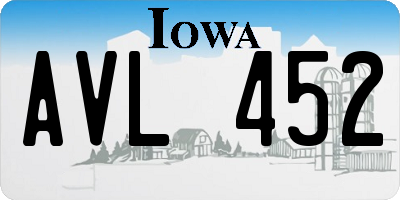 IA license plate AVL452